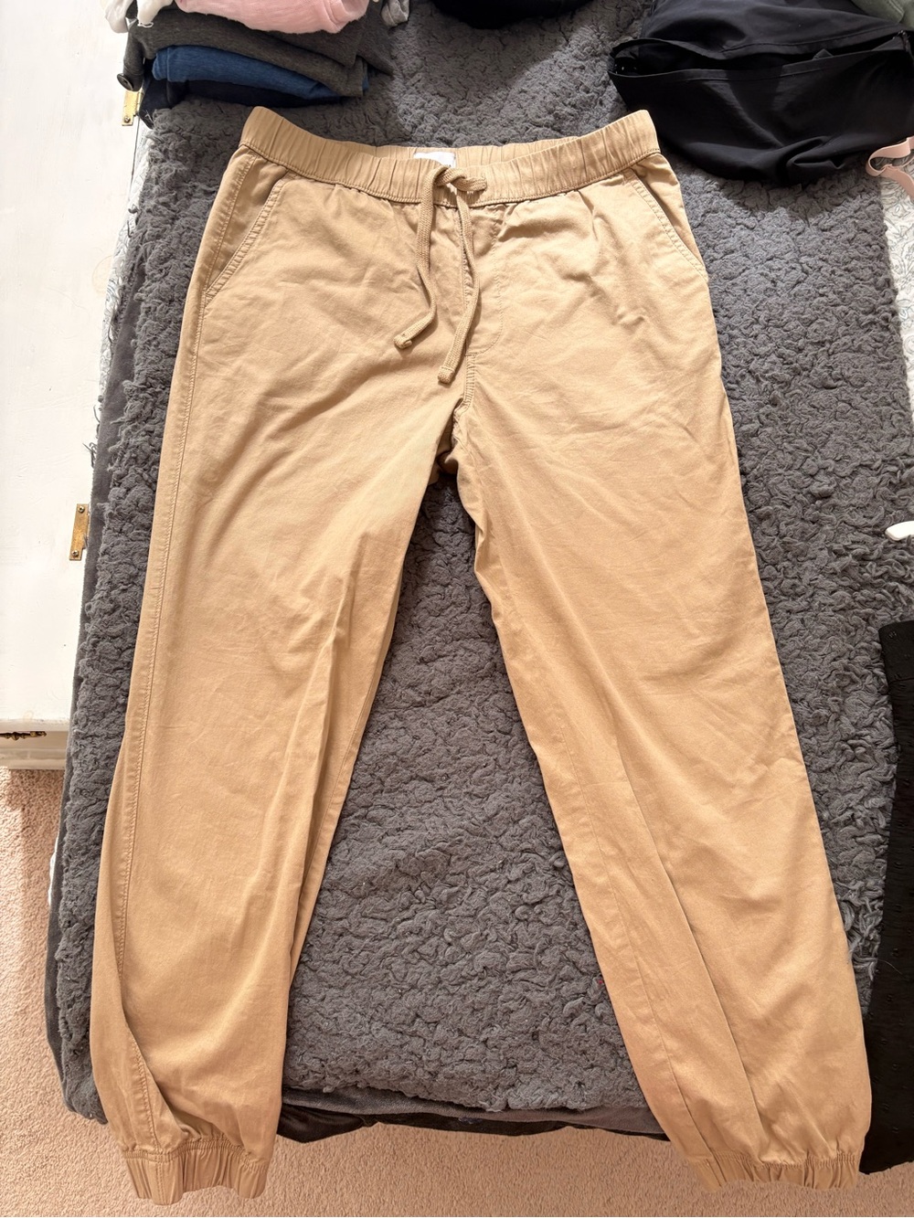 Sonoma Beige Drawstring Jogger Pants